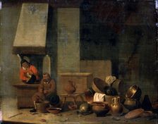 The Kitchen 17th century. Artist: Anon