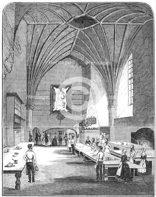 The kitchen at Burghley, 1844. Creator: Unknown.