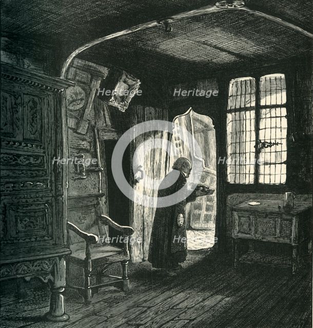 'The Kitchen, Leicester's Hospital', c1870.