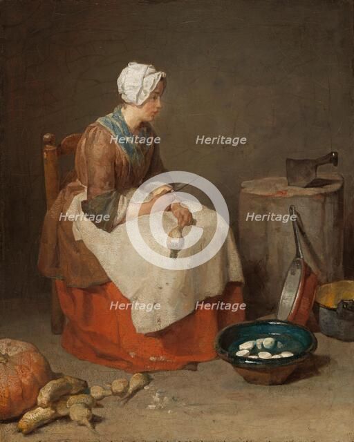 The Kitchen Maid, 1738. Creator: Jean-Simeon Chardin.