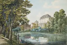 The kitchen pond and the library in Weimar, c1801. Creator: Georg Melchior Kraus