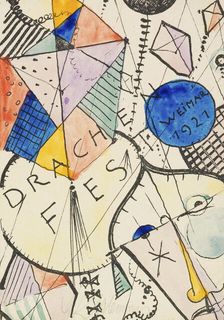 The Kite Festival, Weimar, 1921. Creator: Schlemmer, Oskar (1888-1943)