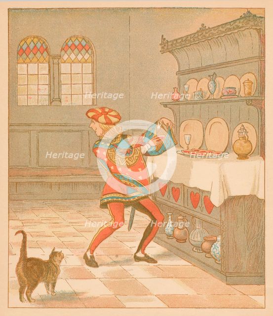 'The Knave of Hearts, He stole those Tarts' 1880. Creator: Randolph Caldecott.