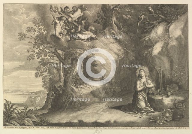 The Kneeling Magdalen, 1625-77. Creator: Wenceslaus Hollar.
