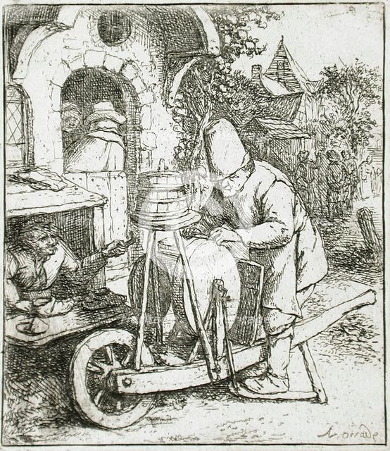The Knife Grinder, c1682. Creator: Adriaen van Ostade.