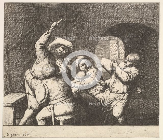 The Knife Thrust, 1610-85. Creator: Adriaen van Ostade.