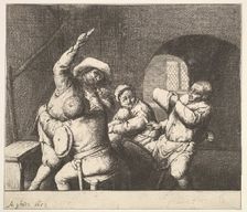 The Knife Thrust, 1610-85. Creator: Adriaen van Ostade