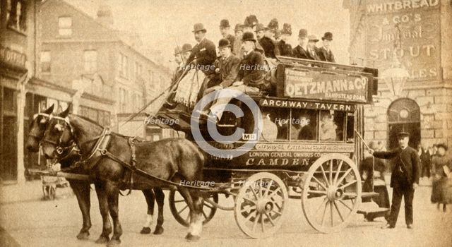 'The Knifeboard Bus', 1900, (1933).  Creator: A Moull.