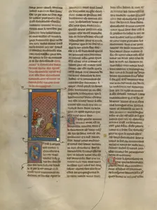 The Knight à la cote mal taillée Riding after the Demoiselle Mesdisant, about 1320-1340. Creator: Unknown
