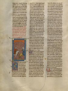 The Knight à la cote mal taillée Riding after the Demoiselle Mesdisant, about 1320-1340. Creator: Unknown