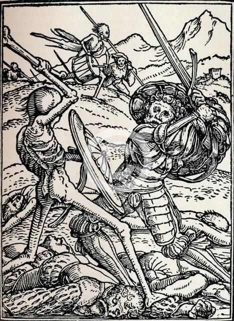The Knight and Death, 1538, (1917). Artist: Hans Holbein the Younger