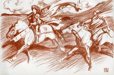 The Knight and his Companions 1898.Artist: Byam Shaw