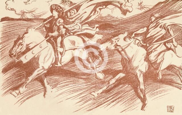 'The Knight and his Companions', c1898. Artist: Byam Shaw.