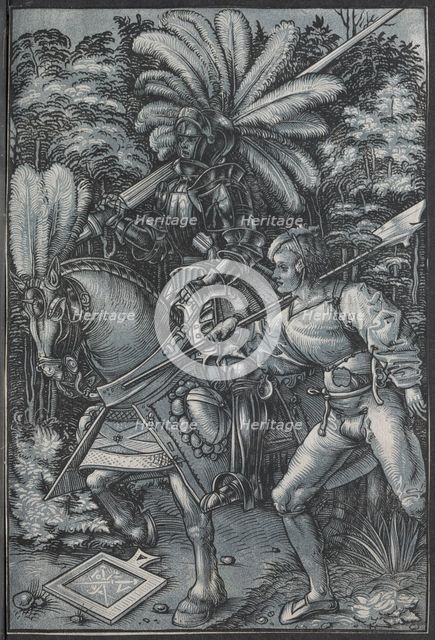 The Knight and Lansquenet, c. 1512. Creator: Hans Wechtlin (German, 1480/85-aft 1526).