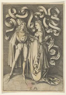 The Knight and the Lady. Creator: Anon