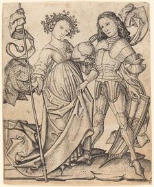The Knight and the Lady, c. 1460/1465. Creator: Master ES