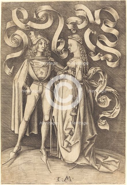 The Knight and the Lady, c. 1495/1503. Creator: Israhel van Meckenem.