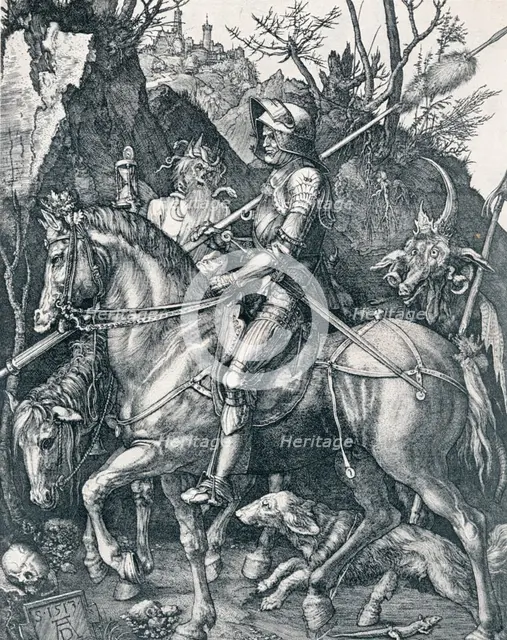 'The Knight, Death and the Devil', 1513 (1906). Artist: Albrecht Durer.