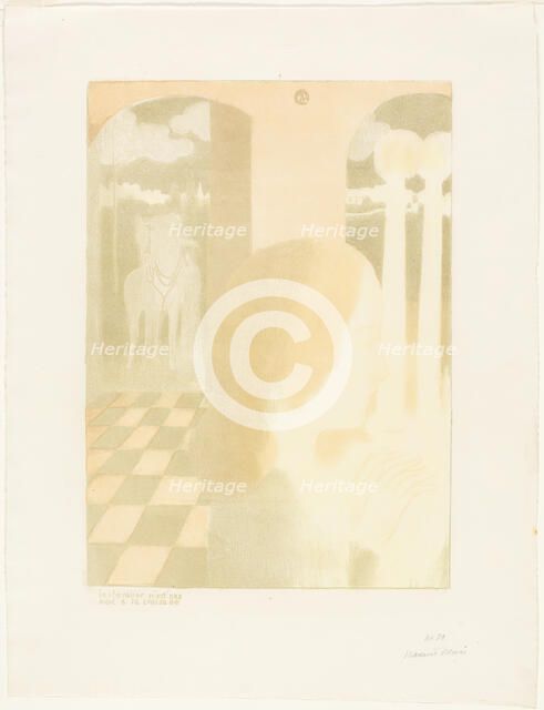 The Knight Did Not Die at the Crusade, plate five from Love, 1898, published 1899. Creator: Maurice Denis.