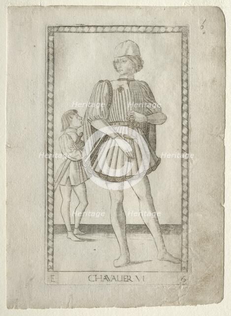The Knight (from the Tarocchi, series E: Conditions of Man, #6), before 1467. Creator: Master of the E-Series Tarocchi (Italian, 15th century).
