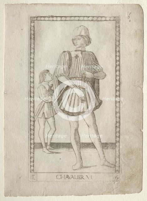 The Knight (from the Tarocchi, series E: Conditions of Man, #6), before 1467. Creator: Master of the E-Series Tarocchi (Italian, 15th century).