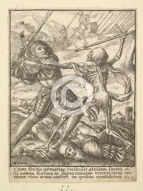 The Knight, from the Dance of Death, 1651. Creator: Wenceslaus Hollar.