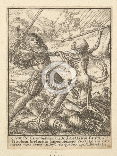 The Knight, from the Dance of Death, 1651. Creator: Wenceslaus Hollar.