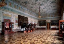 The Knight Hall (Arsenal) of the Hermitage in Saint Petersburg c19th century. Artist: Leo von Klenze