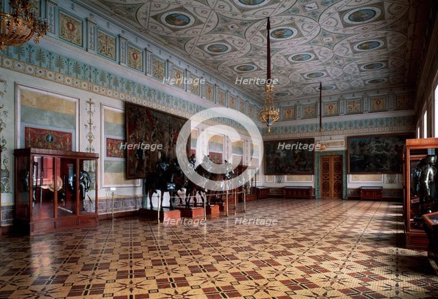 'The Knight Hall (Arsenal) of the Hermitage in Saint Petersburg', c19th century. Artist: Leo von Klenze