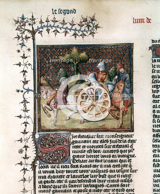 'The Knight of the Cart' (Sir Lancelot), 1344. Artist: Unknown