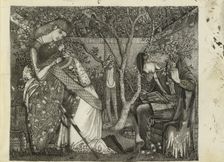 The Knight's Farewell, 1858. Artist: Sir Edward Coley Burne-Jones