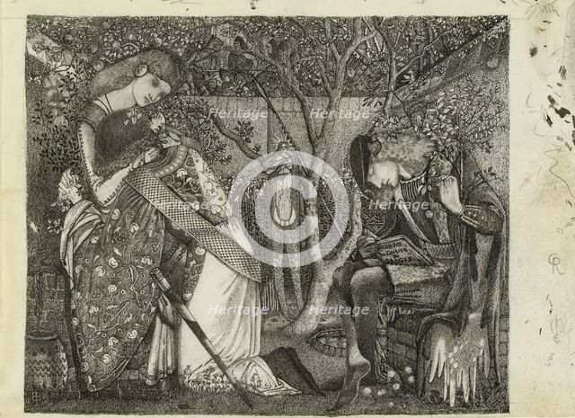 The Knight's Farewell, 1858. Artist: Sir Edward Coley Burne-Jones.