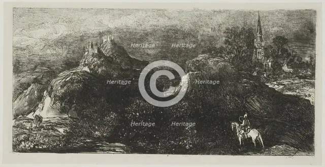 The Knight's Return, 1871. Creator: Rodolphe Bresdin.