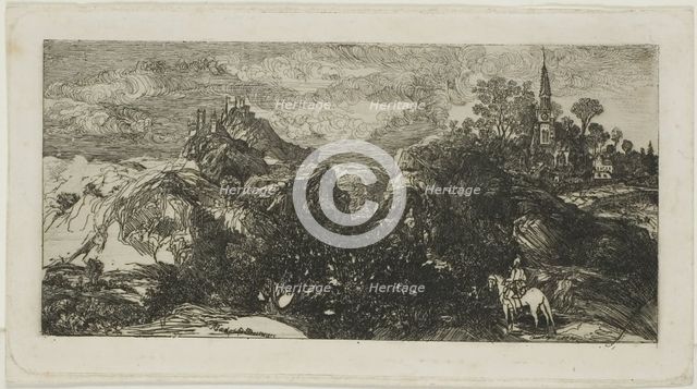 The Knight's Return, 1871. Creator: Rodolphe Bresdin.