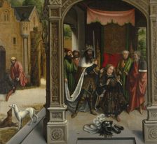 The Knighting of Saint Martin by the Emperor Constantine, ca 1514. Creator: Orley, Bernaert, van (1488-1541)