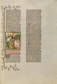 The Knights Templar Burned in the Presence of Philip the Fair and His Courtiers, about 1413-1415. Creator: Boucicaut Master