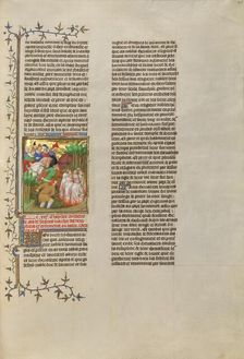 The Knights Templar Burned in the Presence of Philip the Fair and His Courtiers, about 1413-1415. Creator: Boucicaut Master