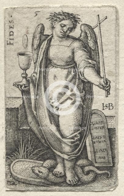 The Knowledge of God and the Seven Cardinal Virtues: Fidelity - Fides. Creator: Hans Sebald Beham (German, 1500-1550).