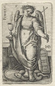 The Knowledge of God and the Seven Cardinal Virtues: Fidelity - Fides. Creator: Hans Sebald Beham (German, 1500-1550)