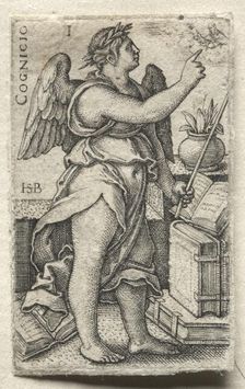 The Knowledge of God and the Seven Cardinal Virtues: Knowledge of God - Cognicio. Creator: Hans Sebald Beham (German, 1500-1550)