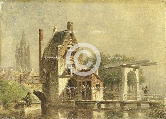 The Koepoort (Cow Gate) in Delft, 1850-1892. Creator: Pieter Gerard Vertin.