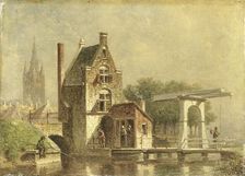 The Koepoort (Cow Gate) in Delft, 1850-1892. Creator: Pieter Gerard Vertin