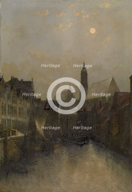 The Koolvliet in Antwerp, mid-late 19th century. Creator: Egidius Franciscus Leemans.