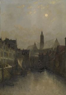 The Koolvliet in Antwerp, mid-late 19th century. Creator: Egidius Franciscus Leemans
