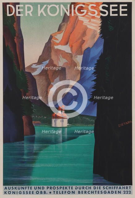 The Königssee, 1930s. Creator: Zietara, Valentin (1883-1935).