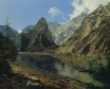 The Königssee with the Watzmann, 1837. Creator: Adalbert Stifter