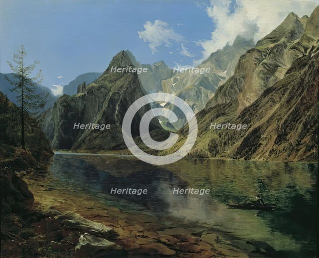The Königssee with the Watzmann, 1837. Creator: Adalbert Stifter.