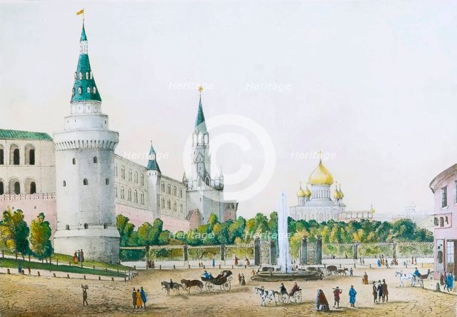 The Kremlin Garden, Moscow, Russia, c1830s-c1840s.  Artist: Anon