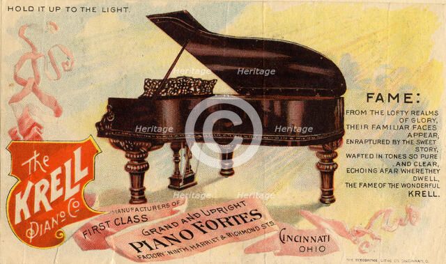 The Krell Piano, 19th century. Artist: Unknown
