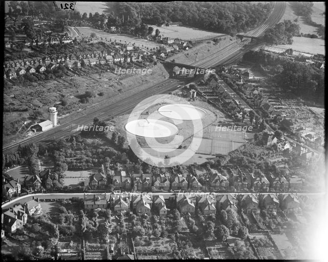 The L.M.S.R Water Reservoirs, Oxhey, Hertfordshire, c1930s. Creator: Arthur William Hobart.